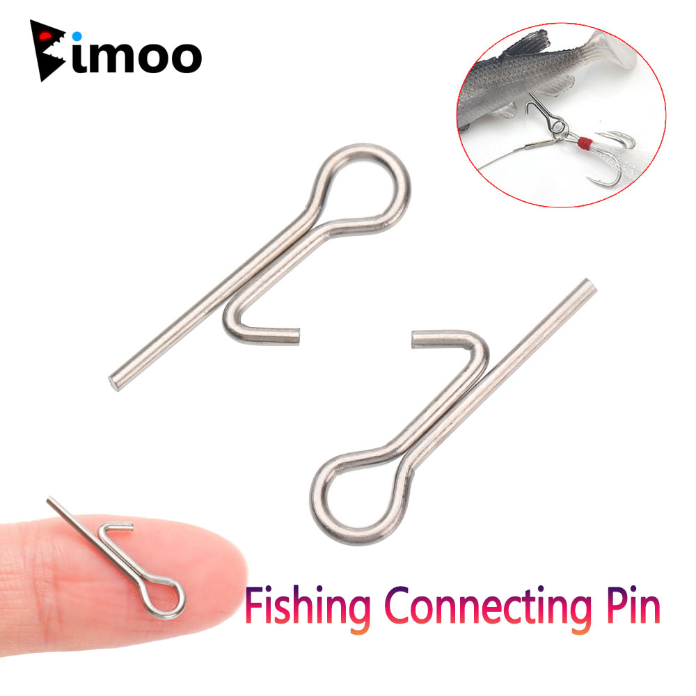 Fishing Hook Stainless Steel - 50/100 Stück Angelköder-Stinger-Haken-Verbindungsstifte, Nadel-Fixier-Verschluss, Assist-Haken für