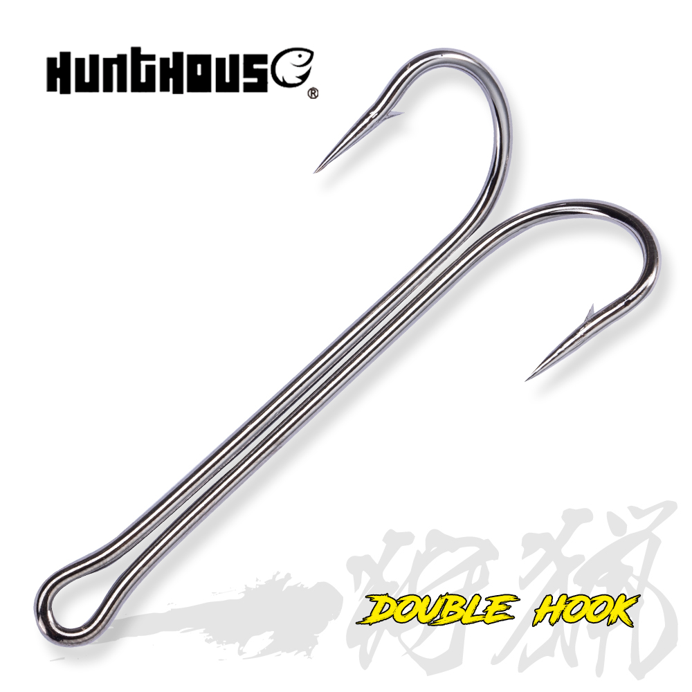 Fishing Hook Assortment - Hunthouse Angelhaken 1/0 2/0 3/0 Doppelhaken