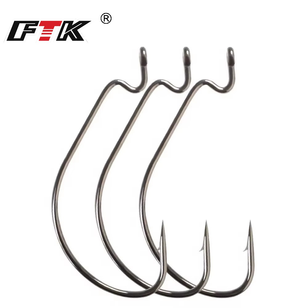Fishing Hook Offset - FTK 12–20 Stück versetzte Angelhaken, weiche