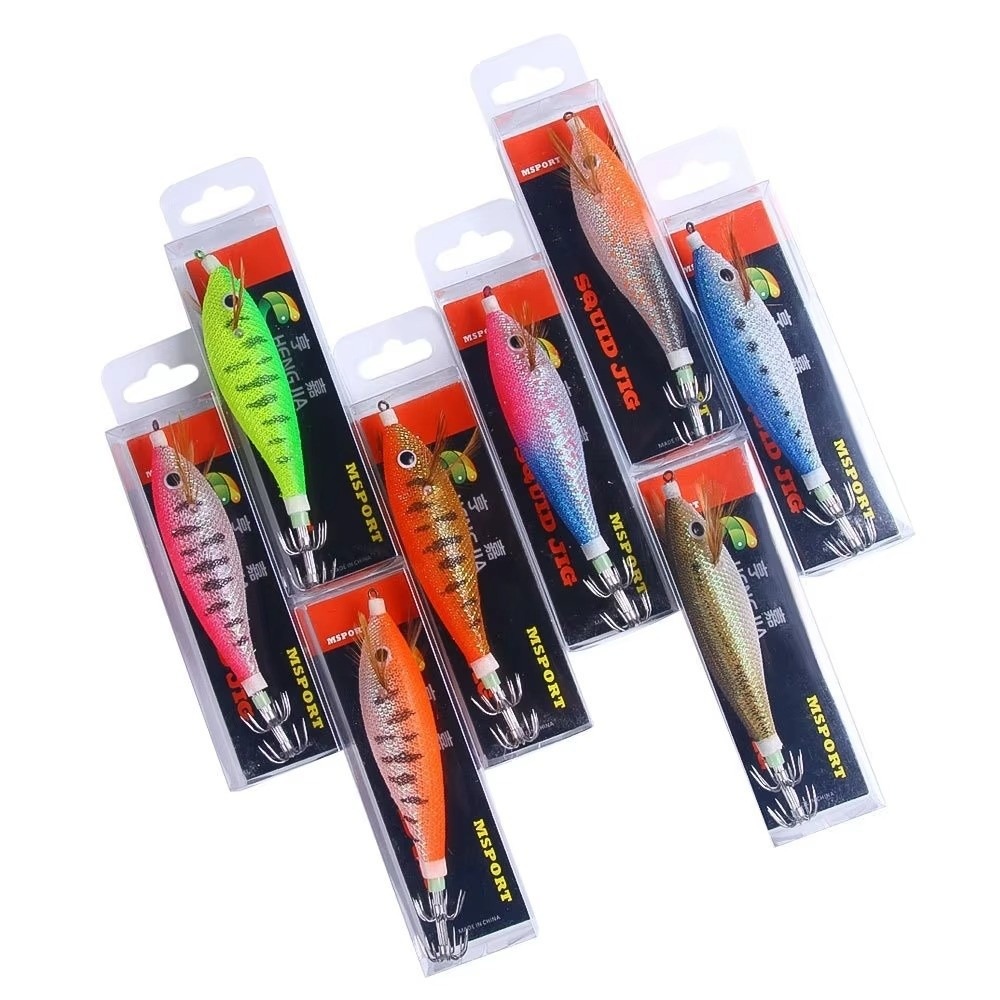 Fishing Hook Size - 8-teiliges Leuchtendes Angelköder-Set mit Hartem Körper,