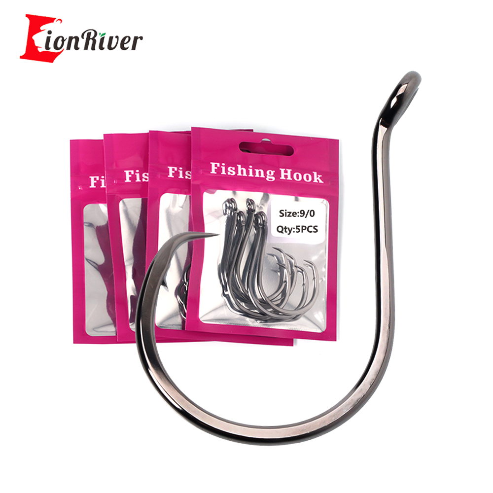 Fishing Hook Circle - Lionriver Schwarzer Nickel-Haken mit schwerem Kreis,