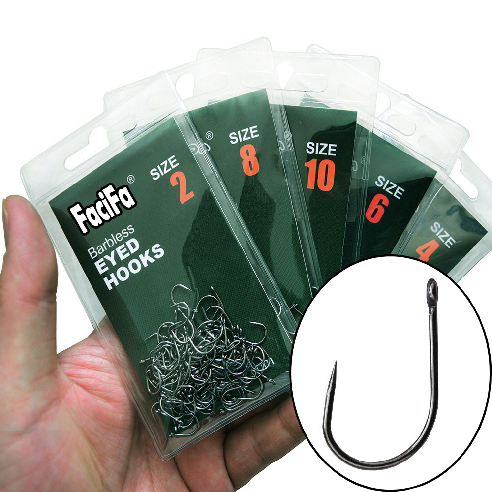 Fishing Hook Assortment - Karpfenangelhaken, stiftlose Kreishaken mit Öse, Größe