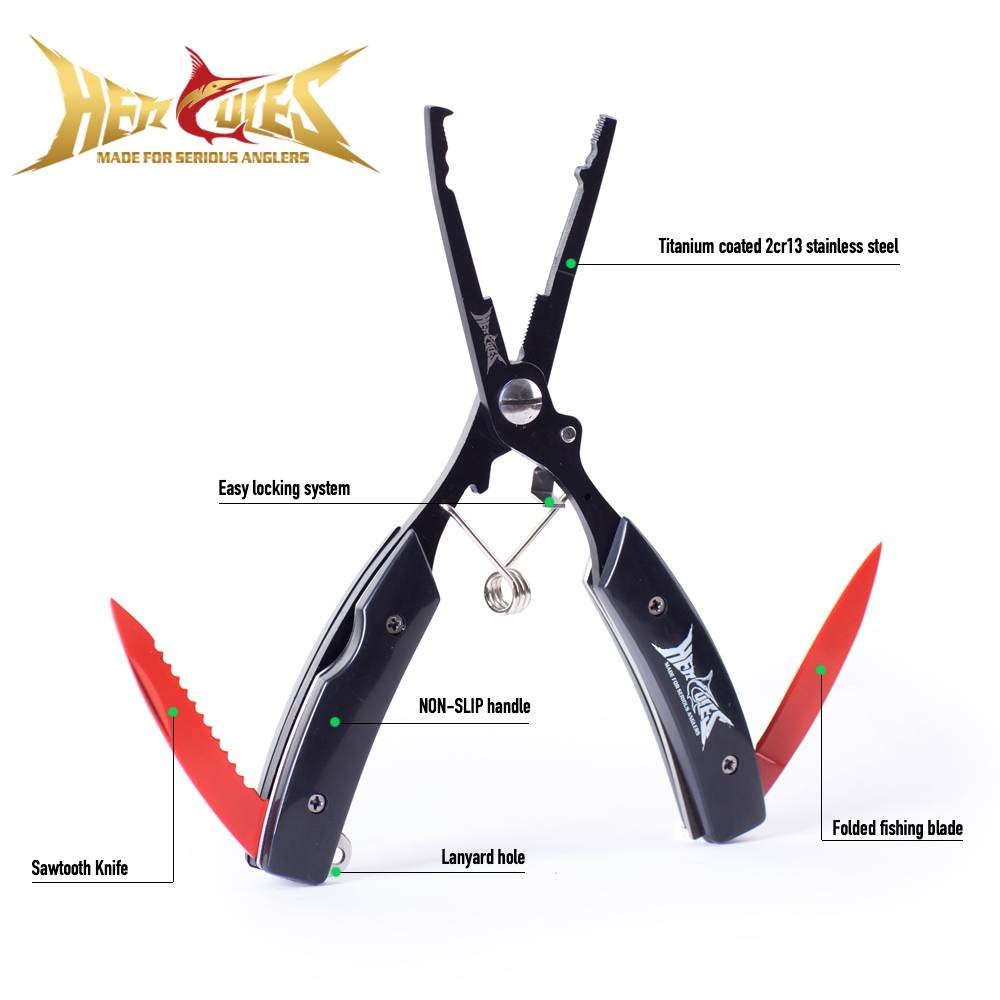 Fishing Hook Remover - HERCULES Angelzange mit Scheide und Sicherungsseil,