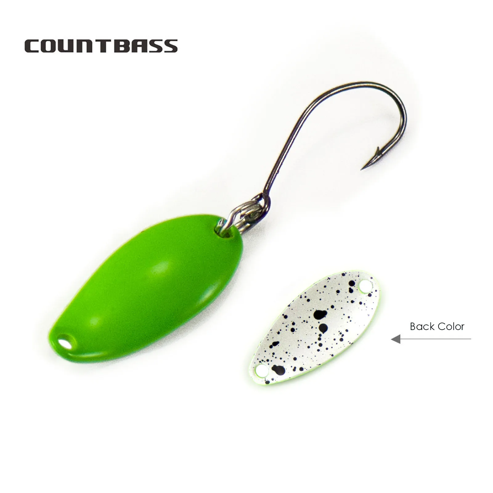 Fishing Hook Size - Countbass Forellenlöffel mit koreanischem Einzelhaken, Größe