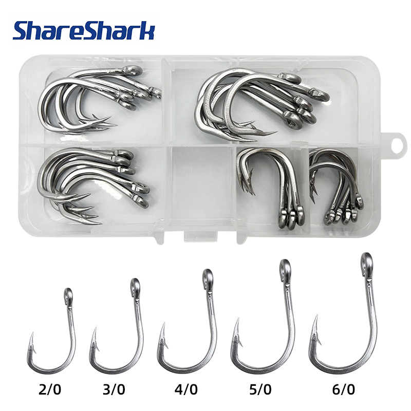 Fishing Hook Assortment - ShareShark 25 Stück/Box 10884 Edelstahl Hochbelastbare