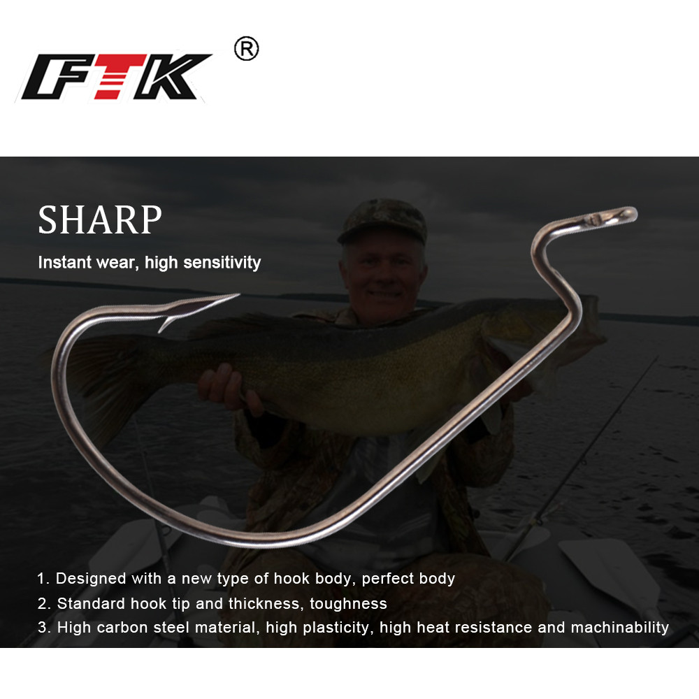FTK 12–20 Stück versetzte Ange – Fishing Hook Offset Bewertung und Preis