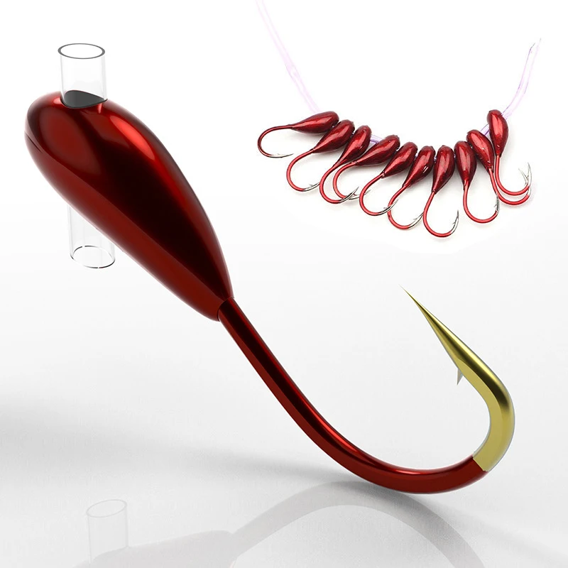 10/20PCS Winter Eis Angeln Hak – Fishing Hook Size Bewertung und Preis