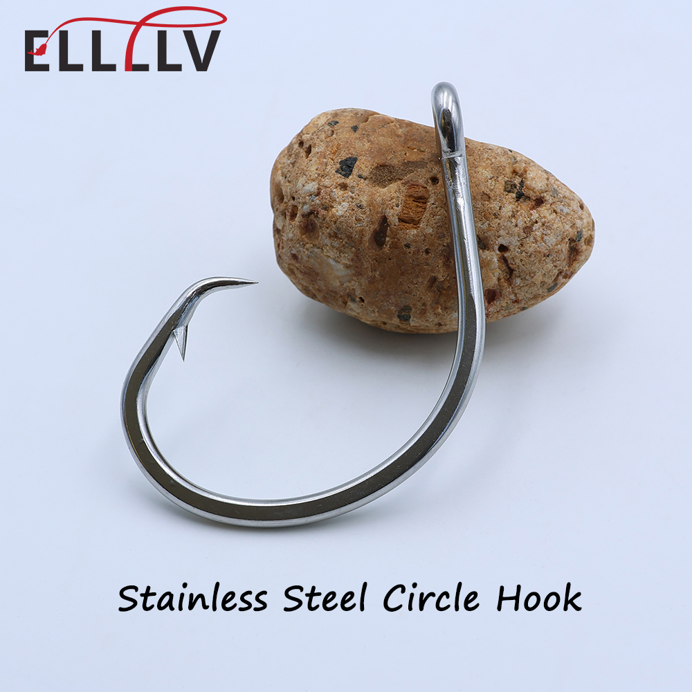 Ellllv 10/0 - 16/0 Edelstahl-K – Fishing Hook Circle Bewertung und Preis