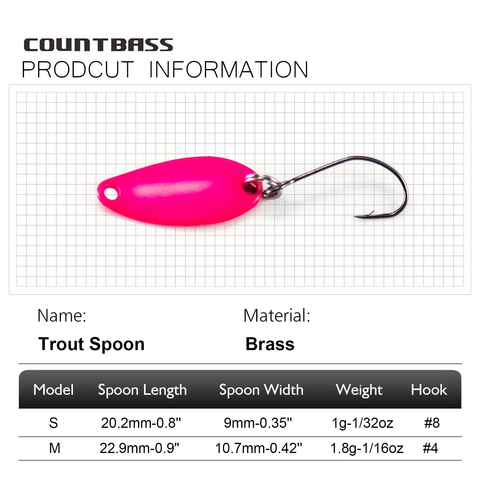 Countbass Forellenlöffel mit k – Fishing Hook Size Bewertung und Preis